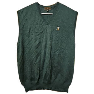 VTG Bobby Jones Sleeveless Shirt XL Merino Wool Winged Foot Golf Club Italy Made